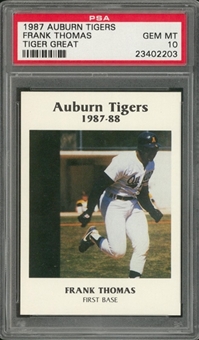 1987 Auburn Tigers Frank Thomas – PSA GEM MT 10